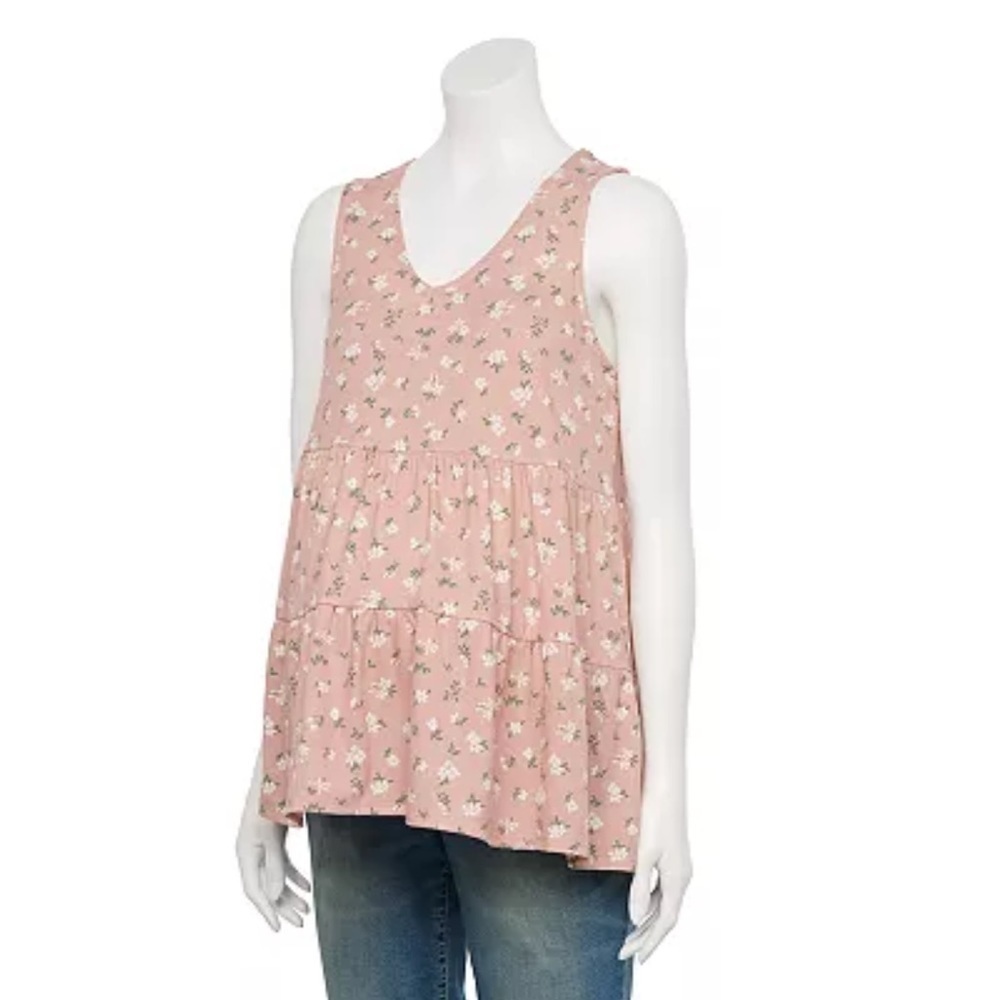 Maternity BabyDoll Floral Sleeveless Top